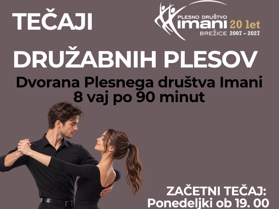 Tečaji družabnih plesov za odrasle