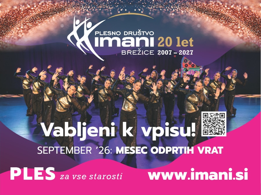 Ustvari svojo plesno zgodbo z nami - VPIS 2026/2027